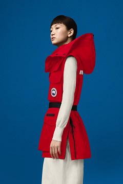 Chamarras Canada Goose Mujer Outlet - Chaka Chalecos Rojos OL0126394
